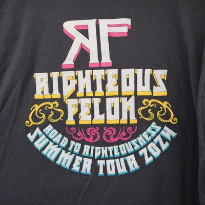 Righteous Felon Shirt XL Men Tultex Grey - Image 1 of 4