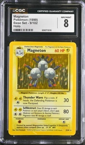 CGC 8 NM/MINT Magneton Base 9/102 Holo 1999 Pokemon Card psa - Picture 1 of 2