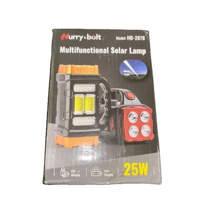 Hurry Bolt Solar/USB Rechargeable Powerful Hand Lamp Work Light HB-2678 - Image 1 of 4