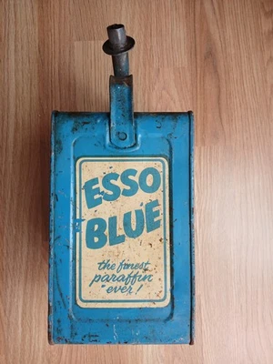 Vintage Esso Valour Blue Paraffin Can - Image 1 of 4
