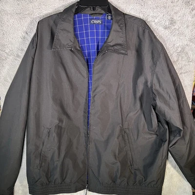 Chaps Ralph Lauren Black Jacket Chore Coat Mens XXL Barn Coat Full Zip Plaid - Image 1 of 4