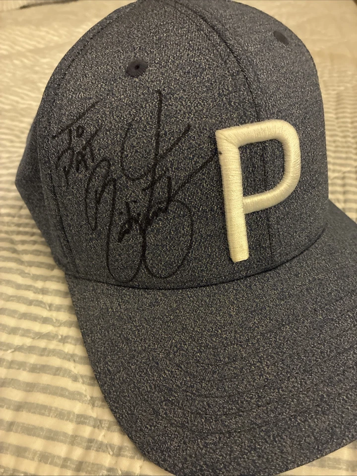 RICKIE FOWLER  Autographed Blue Puma Hat Tour Exclusive Snapback. Signed To Pat - Image 1 of 3