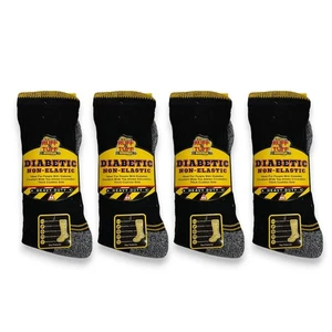 Calcetines 3P, 6P, 12P para Hombres No Elásticos Diabéticos Hinchados Tobillos Sueltos Suave Top 6-11 - Imagen 1 de 8