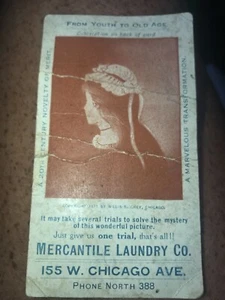 Vintage 1912 Mercantile Laundry Co. Willis Grey magic picture pocket calendar - Picture 1 of 8