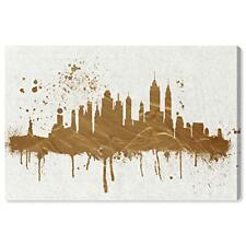 The Oliver Gal Artist Co. Cities Wall Art Canvas Prints 'Gold NY Skyline' Hom...