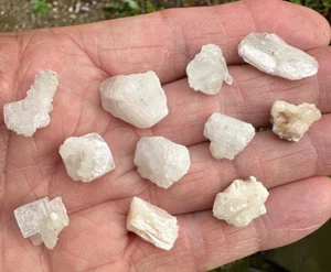 11 x PEQUEÑA/PEQUEÑA ZEOLITA - APOFILITA ESTILBITA CALCEDONIA PIEDRAS NATURALES ÁSPERAS - Imagen 1 de 7