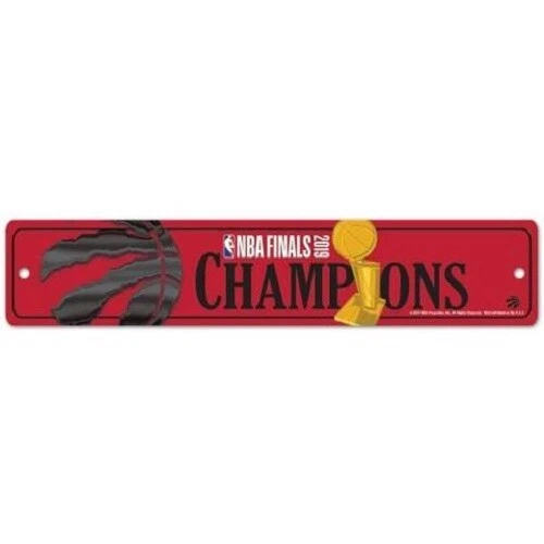 Toronto Raptors NBA Finals 2019 Champions 3.75" by 19" Street Sign - Image 1 of 1