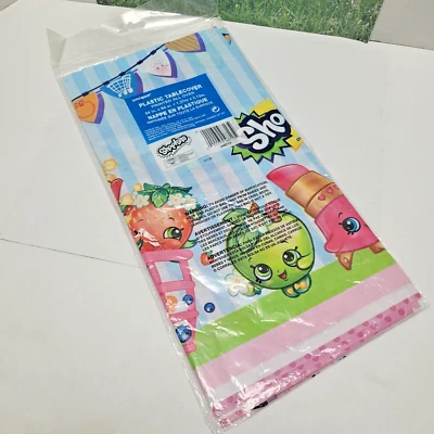 Cubierta de mesa de plástico Shopkins niños decoración de fiesta cumpleaños nuevo 54"x81" Foto 1 de 3