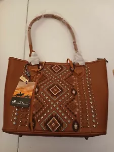 Montana West Studded Collection Concealed Carry Tote - MW1016G-8317BR - NWT - Picture 1 of 3