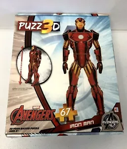 Marvel Avengers Iron Man Puzzle 3D Foam Backed 67 Piece Hasbro New Sealed - Picture 1 of 3