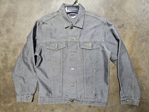 GUESS Grey Button Up Jean Jacket - Picture 1 of 13