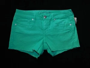 Pantalones Cortos American Eagle Mujer Elásticos Pana Aqua Como Nuevos Tiro Bajo Deshilachado Dobladillo Crudo - Imagen 1 de 3