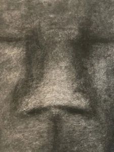Very Nice Drawing Charcoal Portrait Man Head Face Art Contemporary Circa 1990 - Picture 1 of 6