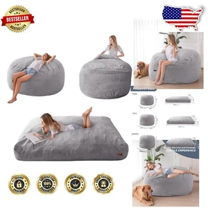 Large Floor Sofa Chair Bed with High-Density Foam & Machine Washable Cover - Picture 1 of 9