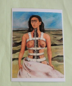 1x Postkarten Die zerbrochene Säule 1944 Frida Kahlo - Kunst Selbstbildnis - Picture 1 of 2