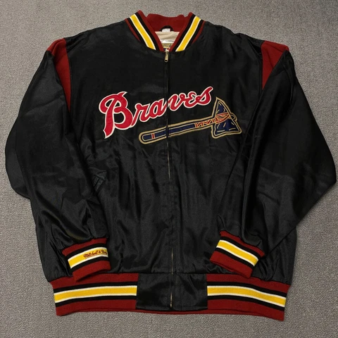 Milwaukee Braves Jacket Men 4XL 60 Mitchell Ness MLB Baseball Vintage Heavy 1957 Cover