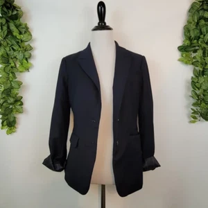 The Limited Navy Fitted Career Button Blazer Suit Lined Jacket Pockets Size 2 - Bild 1 von 12