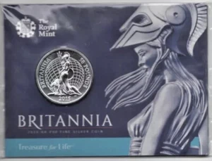 Britannia 2015 UK £50 Fine Silver Coin - Foto 1 di 2