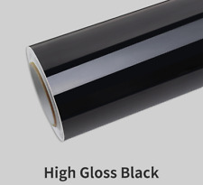 Hochglanz Schwarz Vinyl Wrap Selbstklebend Rückseite Kunststoff Luftfrei Fahrzeug Auto Wrap