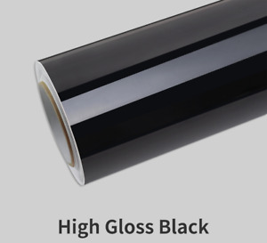 Gloss Black Vinyl Wrap Self Adhesive Back Plastic Air Free vehicle car wrap