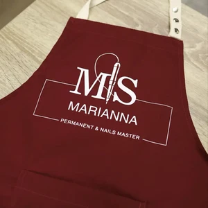 Custom apron Personalized Apron with Text Apron with Pockets Nails Tech Salon - Picture 1 of 12