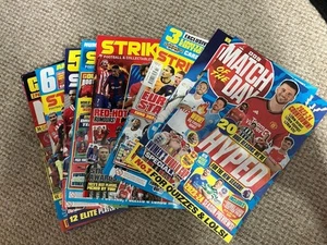 BUNDLE OF 10 VARIOUS FOOTBALL MAGAZINES MATCH , MATCH OF THE DAY , STRIKE IT - Picture 1 of 11