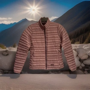 NUEVO CON ETIQUETAS Stio Piñón Plumón Suéter Chaqueta Prendas exteriores 800 Berry Smoke Para mujer Talla XL - Imagen 1 de 6