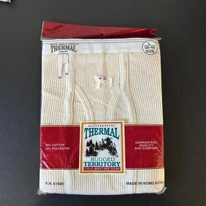 Ropa Interior Térmica Territorio Resistente De Colección Deadstock Pantalones Largos John 38-40 Grandes - Imagen 1 de 2