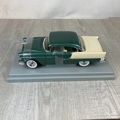 1955 Chevy Bel Air "Rare Paint” Green Hardtop 1:18 Diecast Ertl Collectible Read - Image 1 of 4