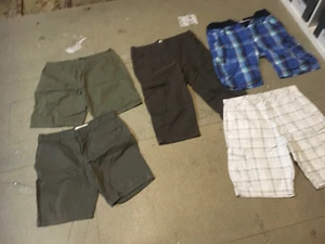 LOTE DE TRABAJO X 5 PANTALONES CORTOS DE VERANO PARA HOMBRE HASTA LA RODILLA CINTURA 34 PULGADAS W34 - Imagen 1 de 6