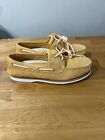 Timberland Suede Tan Boat Shoes Deck Loafer Size 8.5 UK Nautical Classic New