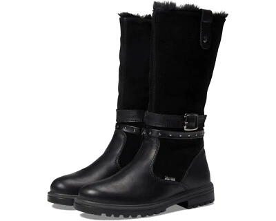 Primigi Kid Girl's Chic Mid-Calf Black Nappa Foul/Scam/Nero Faux Fur Boots, US 6 - Image 1 of 4