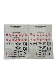 Sisters of Battle 2 Transfers Lot WARHAMMER 40K - Picture 1 of 2
