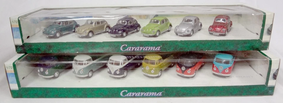 Dos juegos Hongwell Cararama de 6 coches coleccionables VW Volkswagen diecast escala 1:72 Foto 1 de 4