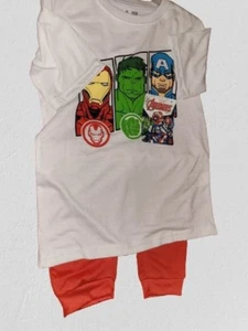 Marvel Avengers Boys Pajama Set. Short Sleeves, Crew Neck Size 7  - Picture 1 of 1