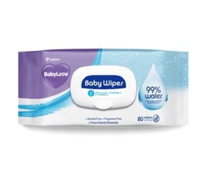 * Babylove Baby Wipes 80 Wipes - Picture 1 of 1