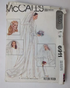 Bridal Veil Sewing Pattern ‘79  Juliet 6911 McCall’s Headpieces FF Wedding VTG - Bild 1 von 6