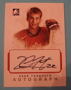 2007 08 ITG  O Team Canada A-ZT Zack Torquato autograph