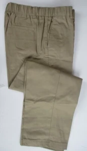 LANDS END Khaki School Uniform Elastic Waist Pull-On Pants Boys 20 INSEAM 32" - Picture 1 of 7