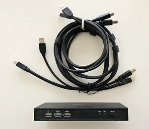 2-port Mini DisplayPort KVM Switch - USB 2.0 - 4K at 60Hz * Perfect * Free Ship - Photo 1/3