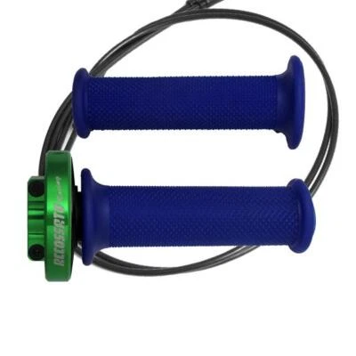 Leaning green quick throttle control grips blue Kawasaki Ninja 400 2018-2019 - Image 1 of 4