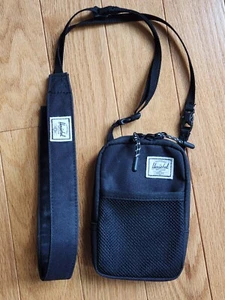 Herschel borsa a tracolla/vita in tela nera 2 in 1 marsupio portafoglio cover telefono - Foto 1 di 6