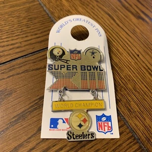 NUEVO PRENDEDOR CAMPEÓN MUNDIAL SUPER BOWL XIII PITTSBURGH STEELERS DE COLECCIÓN - RARO - Imagen 1 de 2