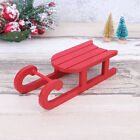 4pcs Miniature Wooden Sleighs Christmas Tree Hanging Red-