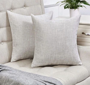 Farmhouse Decorative Throw Pillow Cover Beige 18”x 18” - Picture 1 of 4
