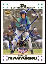 2007 Topps OSWALDO NAVARRO Signed Card autograph ASTROS MARINERS venezuela auto