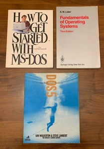 Lot 3 x Vintage MS-DOS, DOS5 and OS books Townsend Lister Wolverton Lambert - Picture 1 of 3
