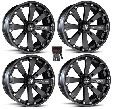 MSA M20 Kore ATV Wheels/Rims Black 14" Honda Foreman Rancher SRA Foto 1 de 3