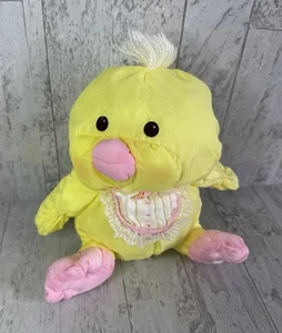 VTG Fisher Price Puffalump Plush Stuffed Animal Nylon Yellow Baby Chick 1986 - Picture 1 of 7