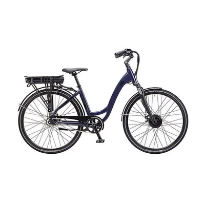 Bicicleta híbrida eléctrica Ezego Step NX 700c 500Wh azul ciclismo hombre mujer Foto 1 de 4